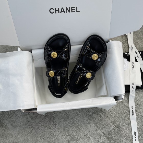 CHANEL new color bow sandals classic beach shoes every year the new color