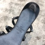 Valentino VT Collection Triple Strap Mid Heel Drag 6.5CM Black