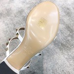 Valentino VT Collection Triple Strap Chunky Heel 6cm White