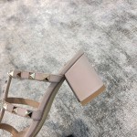 Valentino VT Collection Three Strap Chunky Heel 6cm Nude
