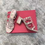 Valentino VT Collection Triple Strap Chunky Heel 6cm Full Nude