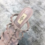 Valentino VT Collection Triple Strap Chunky Heel 6cm Full Nude