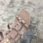 Valentino VT Collection Triple Strap Chunky Heel 6cm Full Nude