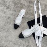 CHANEL classic sling back back hollow sandals Italy high density leather outsole