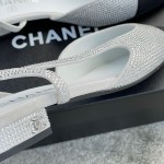 CHANEL classic sling back back hollow sandals Italy high density leather outsole