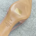 Valentino V Buckle High Heel 4CM Kitten Heel Nude Pink