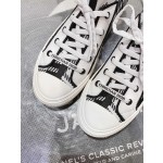 DIOR Rattan Check Casual High Top Board Shoes Fashion Board Shoes Black White