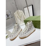 Gucci Explosive Presbyopia Canvas Casual Platform Shoes