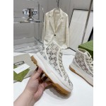 Gucci Explosive Presbyopia Canvas Casual Platform Shoes