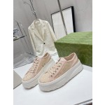 Gucci Explosive Presbyopia Canvas Casual Platform Shoes