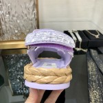 CHANEL 2023 spring and summer latest woven velcro sandals Japan imported woven materials