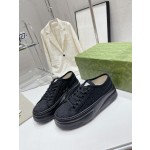 Gucci Explosive Presbyopia Canvas Casual Platform Shoes