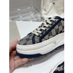 Gucci Explosive Presbyopia Canvas Casual Platform Shoes