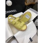 CHANEL 2023 spring and summer latest woven velcro sandals Japan imported woven materials