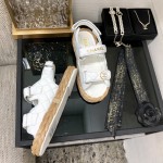 CHANEL 2023 spring and summer latest woven velcro sandals Japan imported woven materials
