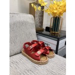 CHANEL 2023 spring and summer latest woven velcro sandals Japan imported woven materials