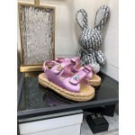 CHANEL 2023 spring and summer latest woven velcro sandals Japan imported woven materials