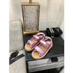 CHANEL 2023 spring and summer latest woven velcro sandals Japan imported woven materials