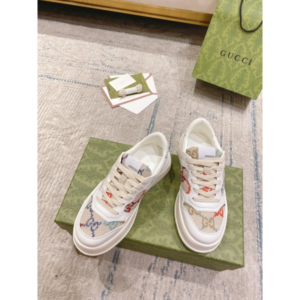 Gucci 𝟐𝟎𝟐𝟐ss new couple models 💑 full series of thick-soled white shoes