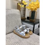 CHANEL 2023 spring and summer latest woven velcro sandals Japan imported woven materials
