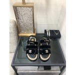 CHANEL 2023 spring and summer latest woven velcro sandals Japan imported woven materials