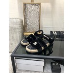 CHANEL 2023 spring and summer latest woven velcro sandals Japan imported woven materials