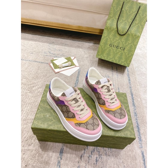 Gucci 𝟐𝟎𝟐𝟐ss new couple models 💑 full series of thick-soled white shoes