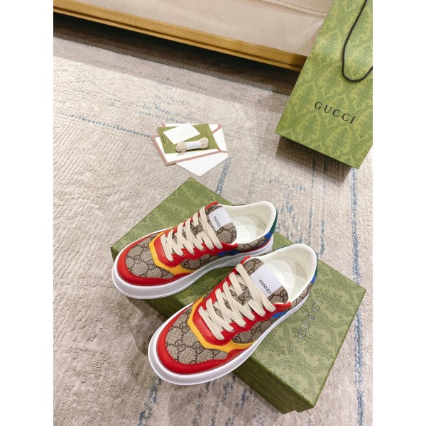 Gucci 𝟐𝟎𝟐𝟐ss new couple models 💑 full series of thick-soled white shoes