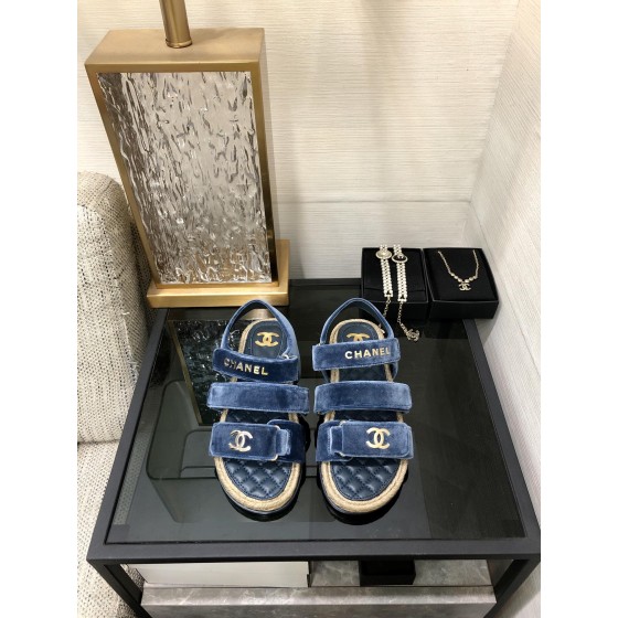 CHANEL 2023 spring and summer latest woven velcro sandals Japan imported woven materials