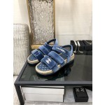 CHANEL 2023 spring and summer latest woven velcro sandals Japan imported woven materials