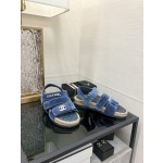 CHANEL 2023 spring and summer latest woven velcro sandals Japan imported woven materials