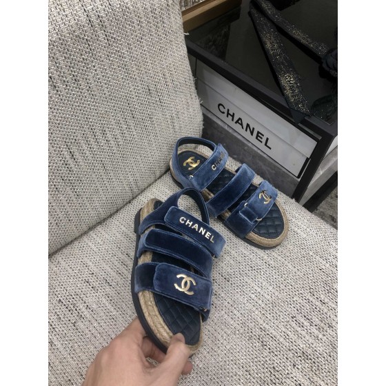 CHANEL 2023 spring and summer latest woven velcro sandals Japan imported woven materials