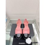 CHANEL 23Ss small incense thick bottom Mary Jane hollow sandals imported lambskin