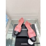 CHANEL 23Ss small incense thick bottom Mary Jane hollow sandals imported lambskin