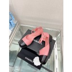 CHANEL 23Ss small incense thick bottom Mary Jane hollow sandals imported lambskin