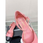 CHANEL 23Ss small incense thick bottom Mary Jane hollow sandals imported lambskin
