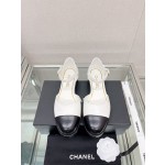 CHANEL 23Ss small incense thick bottom Mary Jane hollow sandals imported lambskin