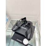 CHANEL 23Ss small incense thick bottom Mary Jane hollow sandals imported lambskin