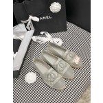 CHANEL fisherman shoes Chanel classic version of the original injection of rubber translucent rubber original color hemp sole