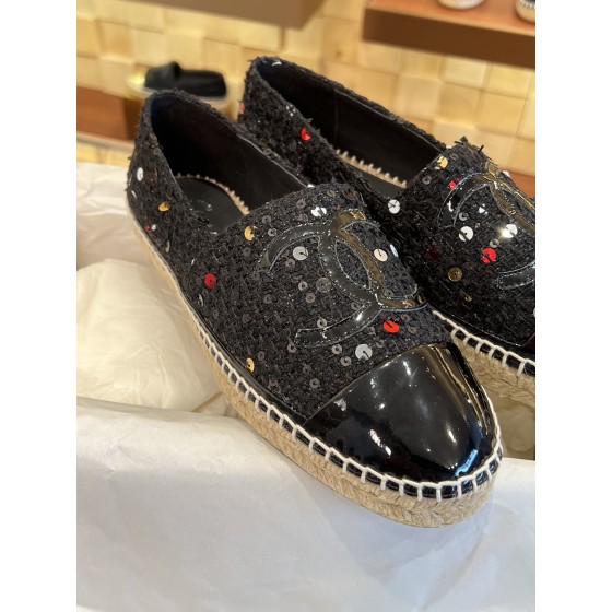 CHANEL fisherman shoes Chanel classic version of the original injection of rubber translucent rubber original color hemp sole