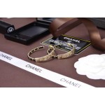 CHANEL🇫🇷Xiaoxiang leather string letter ring earring earrings