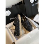 CHANEL fisherman shoes Chanel classic version of the original injection of rubber translucent rubber original color hemp sole