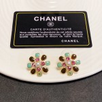CHANEL🇫🇷Xiaoxiang 23ss new color drop oil petal earrings earrings