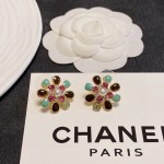CHANEL🇫🇷Xiaoxiang 23ss new color drop oil petal earrings earrings