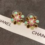 CHANEL🇫🇷Xiaoxiang 23ss new color drop oil petal earrings earrings