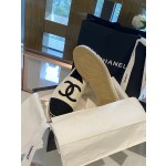 CHANEL fisherman shoes Chanel classic version of the original injection of rubber translucent rubber original color hemp sole