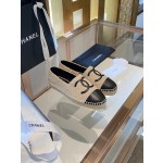 CHANEL fisherman shoes Chanel classic version of the original injection of rubber translucent rubber original color hemp sole