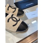 CHANEL fisherman shoes Chanel classic version of the original injection of rubber translucent rubber original color hemp sole