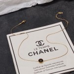 CHANEL🇫🇷Xiaoxiang Chanel's latest stainless steel color-preserving black and white two-sided thin necklace