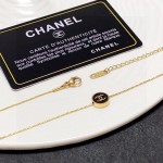 CHANEL🇫🇷Xiaoxiang Chanel's latest stainless steel color-preserving black and white two-sided thin necklace
